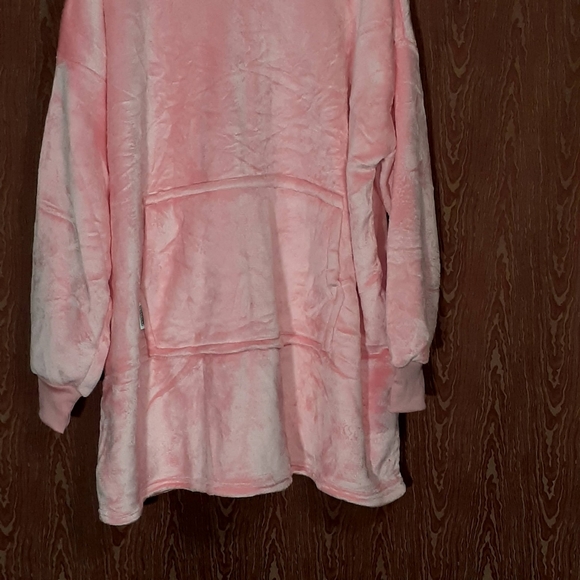 BLANKET HOODIES OVERSIZED WEARABLE FLEECE SWEATSHIRT HOODED COZY PULLOVER PINK - Picture 6 of 15